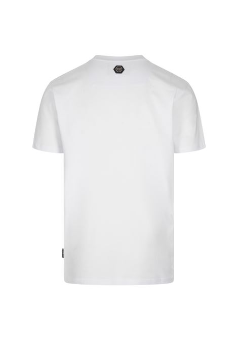 Jersey T-shirt Round Neck SS Hexagon Bianca PHILIPP PLEIN | PAECMTK8120PJY002N01